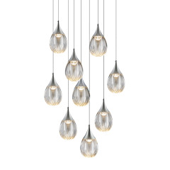 Подвесной светильник MD24001004-9A chrome/clear