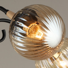 Люстра на штанге Reluce 04886-0.3-05 BK+WOOD