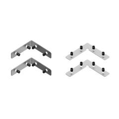 Комплект угловых соединителей для шинопровода под натяжной потолок, серебристый 4 шт Hesby Lighting ElDeko HSBL_0190