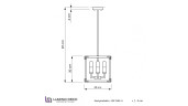 Подвесная люстра Lumina Deco Waldorf LDP 1140-4 BK+MD