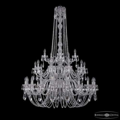 Подвесная люстра Bohemia Ivele Crystal 1402/20+10+5/400/h-158/3d Ni