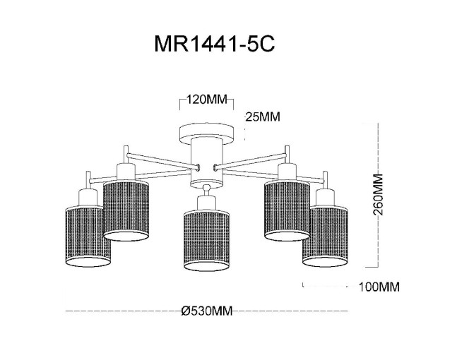 Потолочная люстра MyFar Solo MR1441-5C