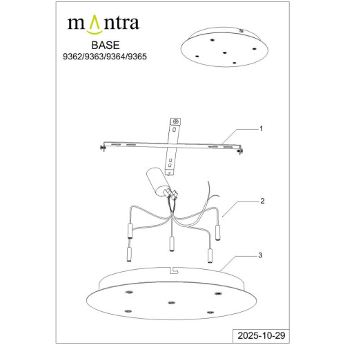Подвесная люстра Mantra Arrecife 9362+9211 (5L)