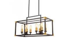 Подвесная люстра Lumina Deco Waldorf LDP 1140-8 BK+MD