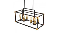 Подвесная люстра Lumina Deco Waldorf LDP 1140-8 BK+MD