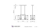 Подвесная люстра Lumina Deco Waldorf LDP 1140-8 BK+MD
