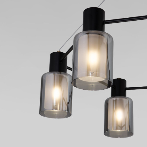 Подвесная люстра Eurosvet Notion 70219/6 черный/античная бронза a065299