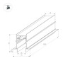 Шинопровод встраиваемый Arlight Mag-Track-4560-FDW-2000 034679