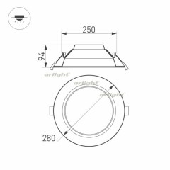 Светильник Downlight Arlight Cyclone 023219(2)