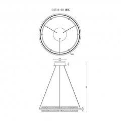 Подвесная люстра iLedex Meridian C4716-60 MBK