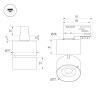 Трековый трехфазный светильник Arlight SP-PLURIO-TRACK-4TR-R77-9W Warm3000 038123