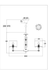 Подвесная люстра Maytoni Alloro MOD088PL-06BS