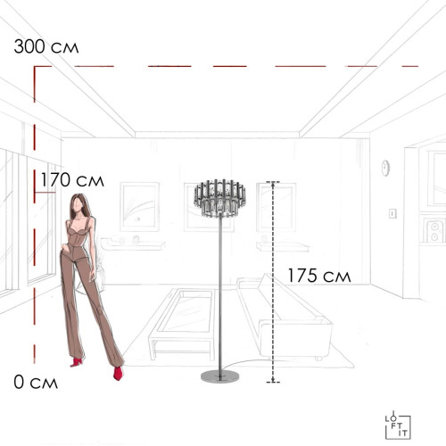 Торшер Loft IT Boucle 10438F