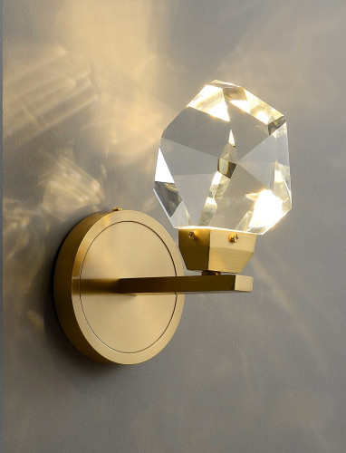 Бра Delight Collection Crystal rock II 9701W/1 brass