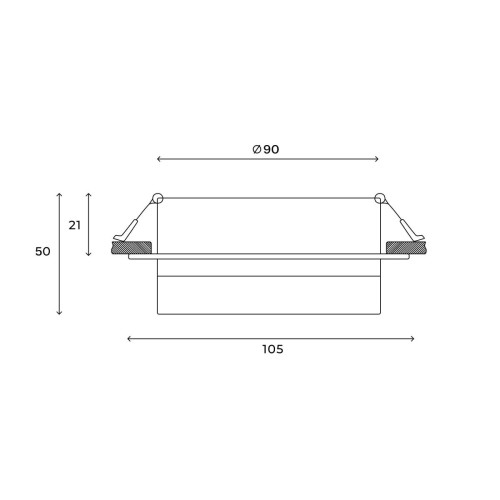 Встраиваемый светильник Hesby Lighting Nimbus HSBL_0130