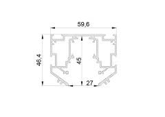 Шинопровод 48V д/натяжного потолка 2 метра Lightstar Uno Pro 509427