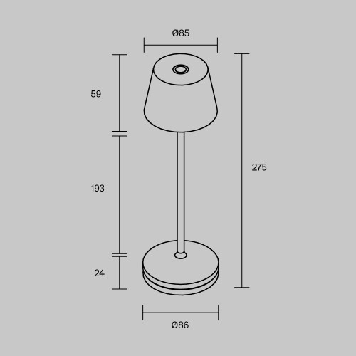 Настольная лампа с аккумулятором Maytoni Nook MOD494RL-L1BSK