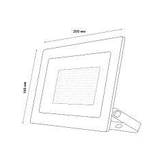 Прожектор Uniel ULF-F60-50W/RGB IP65 200-240В BLACK N1 UL-00011855