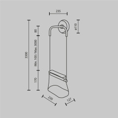 Настенный светильник Maytoni Cabaret MOD170WL-L8BS3K1
