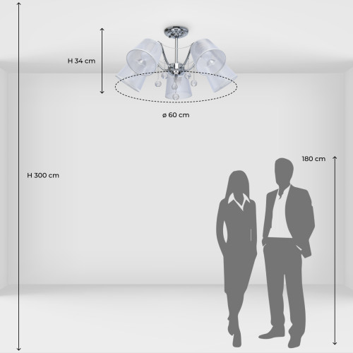 Потолочная люстра De Markt City Лацио 103012305