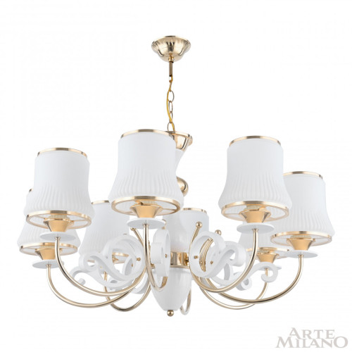 Подвесная люстра Arte Milano Florentia-1097 301097/8 Wh/Gd