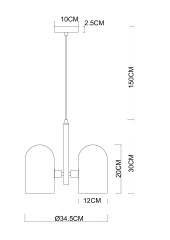 Подвесной светильник Arte Lamp Cassel A5454SP-3PB