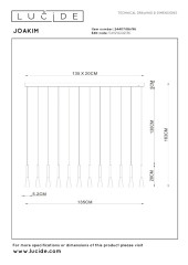 Подвесная люстра Lucide Joakim 24407/86/96