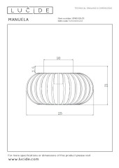 Потолочный светильник Lucide Manuela 81901/25/31