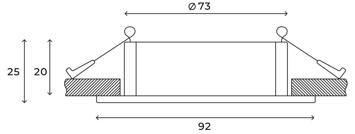 Встраиваемый светильник Hesby Lighting Breeze HSBL_0099