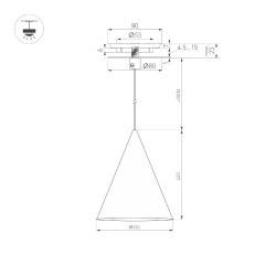 Подвесной светильник Arlight SP-MAKOTO-R350-14W Warm3000 054412