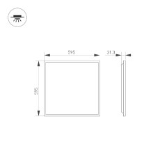 Светодиодная панель Arlight DL-TITAN-S600x600-40W Warm3000 (WH, 120 deg, CRI90, 230V) 055207