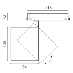 Трековый трехфазный светильник Quattro LED с управлением DALI Lightstar Alta Base A5447DALI