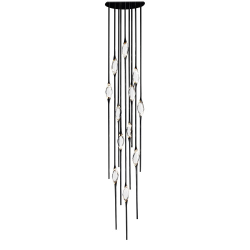 Подвесной светильник Pezzo 12 pearl black