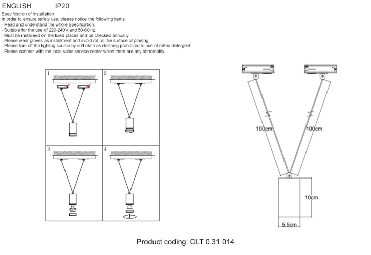 Трековый однофазный светильник Crystal Lux CLT 0.31 014 BS