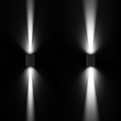 Уличный настенный светильник Arlight LGD-WALL-VARIO-S104x129-2x6W Day4000 (GR, 1-80 deg) 029794