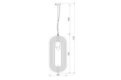 Подвесной светильник Garda Decor K2MP-95BR