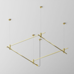 Основание квадратное двухуровневое на тросовых подвесах Hang для трековых светильников Maytoni Technical Flarity TFC-Flar-H08-BS