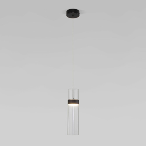 Подвесной светильник Eurosvet Lumen 50244/1 LED черный/прозрачный a061288