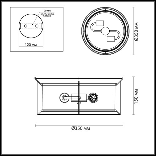 Уличный потолочный светильник Odeon Light Mavret 4961/2C