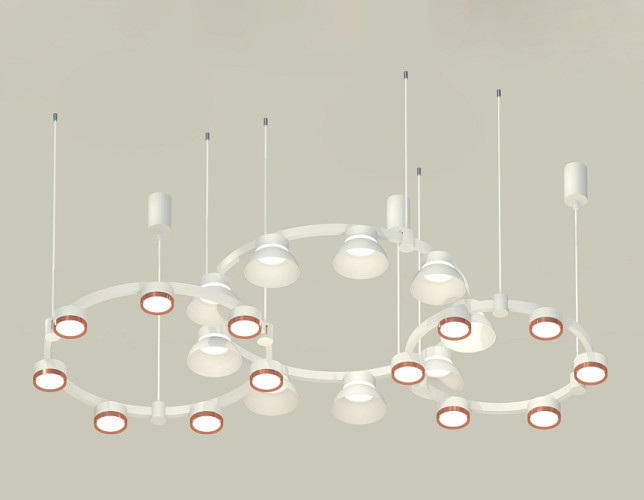 Комплект подвесного светильника Ambrella Light Techno Ring XR92082020 (A9208x3, C9241, C9236, C9231, N8126, N8140)
