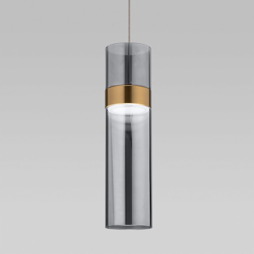Подвесной светильник Eurosvet Lumen 50244/1 LED латунь/дымчатый a061287