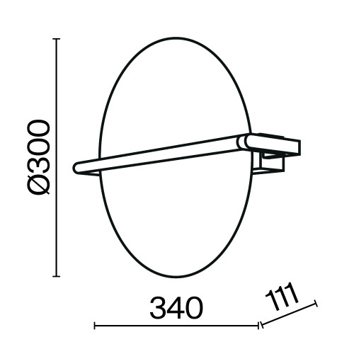 Настенный светильник Maytoni Mira MOD279WL-L14G3K