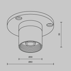 Основание с внутренней резьбой без ввода питания Maytoni Shelf CA023BI-B