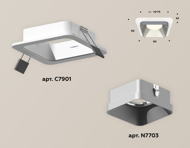 Встраиваемый светильник Ambrella Light Techno XC7901003 (C7901, N7703)