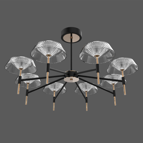 Люстра на штанге DeLight Collection MD21001018-8A black/gold