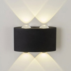 Уличный настенный светильник AM Group AM307-4X1 W BK 4000K