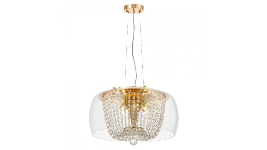 Подвесная люстра Lumina Deco Disposa LDP 7018-500 PR+F.GD
