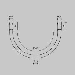 Трековый магнитный светильник Maytoni Technical Tau Flarity TR154-1-27W3K-B