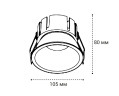 Встраиваемый влагозащищенный светильник Italline IT06-6032 white 3000K