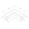 Коннектор угловой внутренний для встраиваемого шинопровода Elektrostandard Slim Magnetic 4690389178986